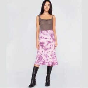 NWT Realisation Par Tie Dye Midi Skirt 100% Silk